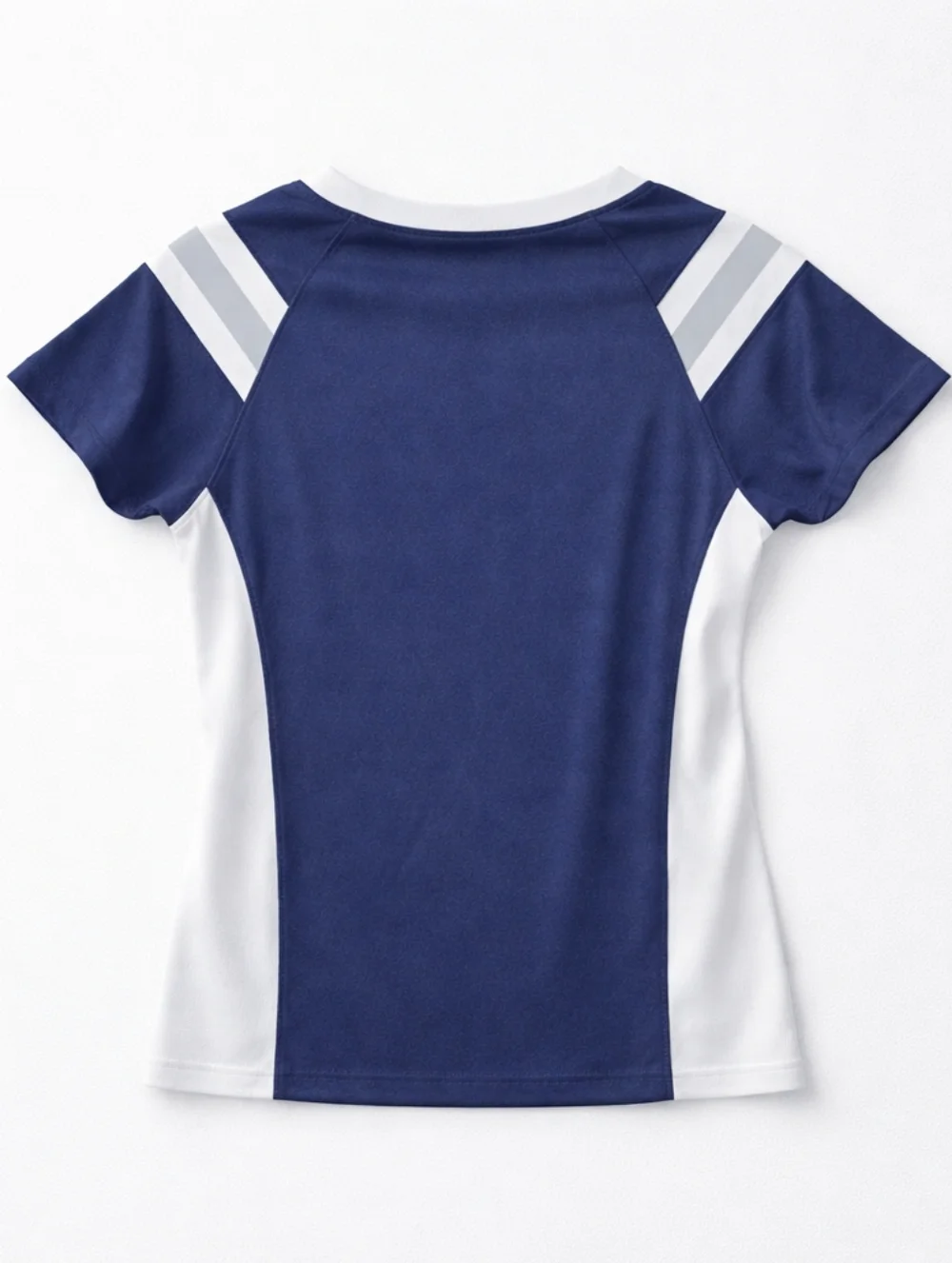Dallas Cowboys - Women's Navy Lace-Up V-Neck Sequined‎ Bling Football Tee Sz Lg